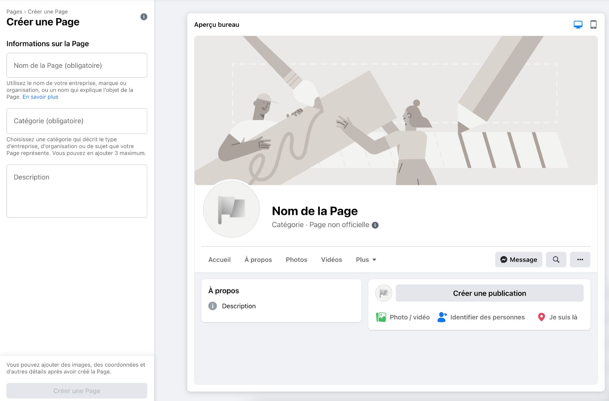 Créer votre page Facebook d'entreprise