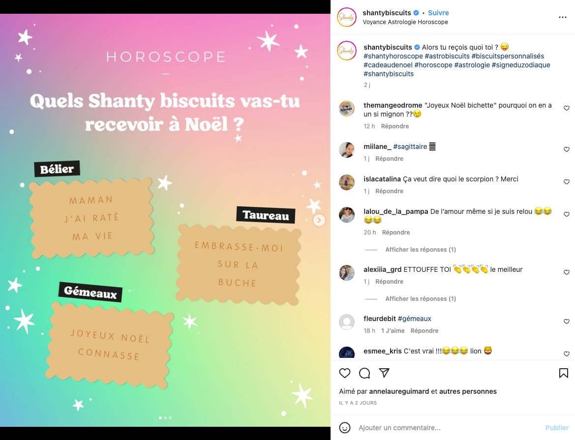 post instagram hanty biscuits - Inbound Marketing : le guide complet