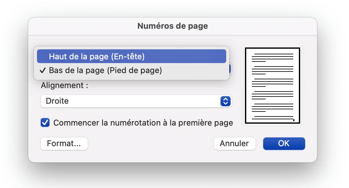 microsoft word ajouter numérotation