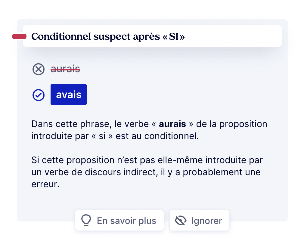 « si j’avais su » ou « si j’aurais su »