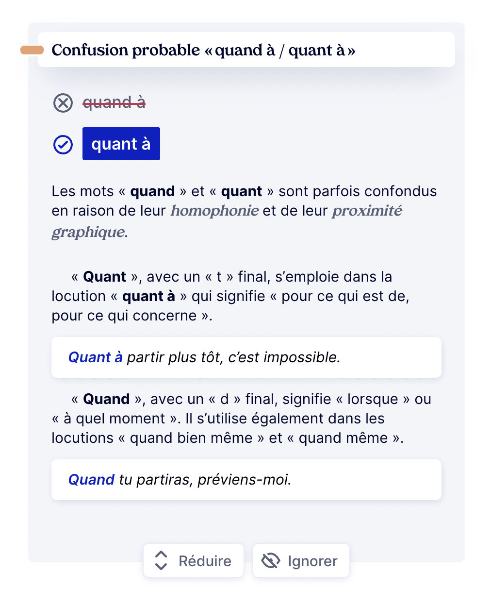 « quand à » ou « quant à »