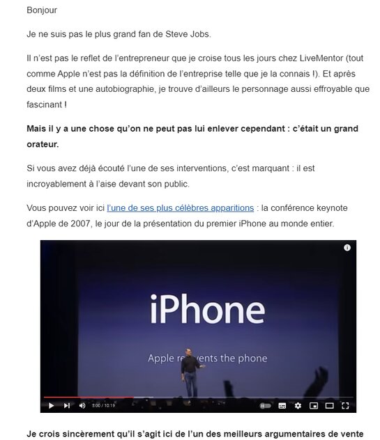 exemple newsletter e-mail marketing