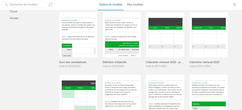 Evernote galerie de modèles 2 - Evernote VS Notion : quel outil vous correspond le plus ?