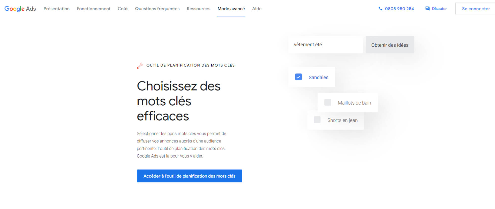 présentation, google keyword planner, mots-clés 