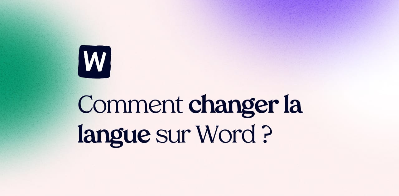 changer langue word