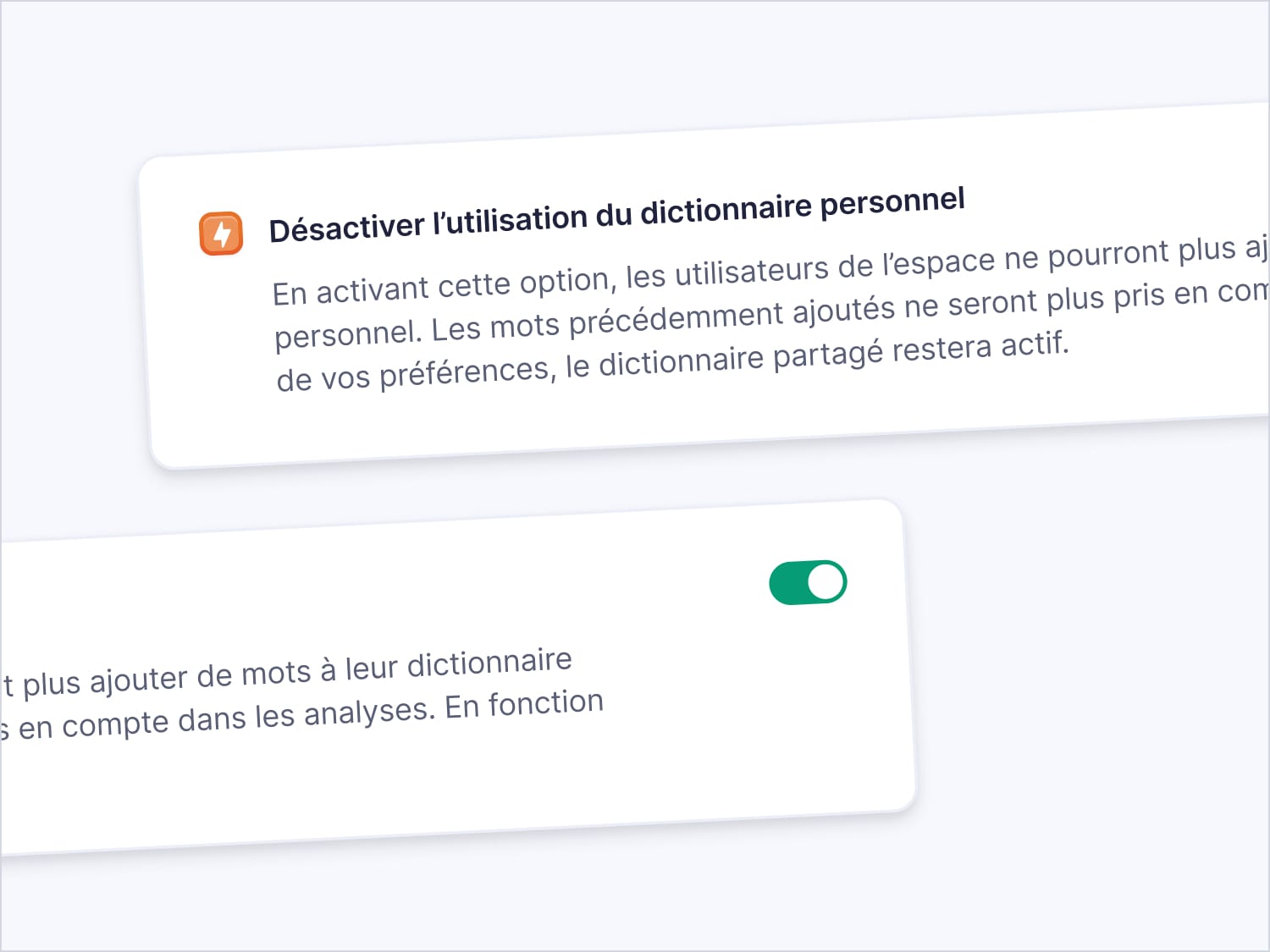 Image représentant une fonctionnalité de réglage de MerciApp